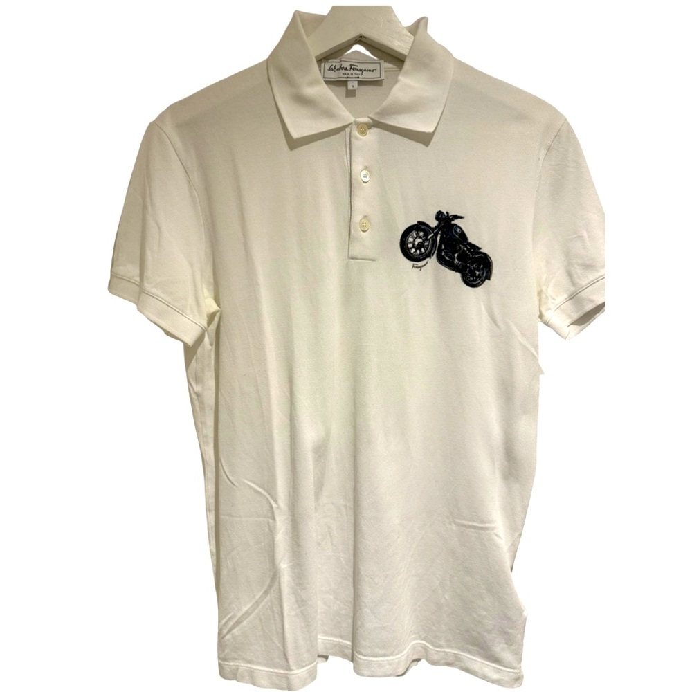 Ferragamo white polo shirt